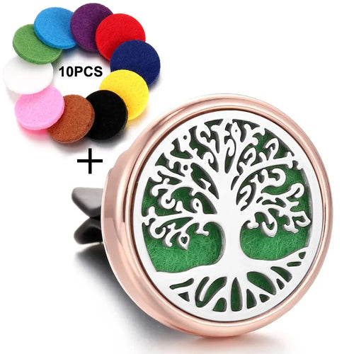 Refillable Car Air Freshener Perfume Aroma Diffuser Clip Auto Vent Essential Oil Aromatherapy Locket Interior Accessories