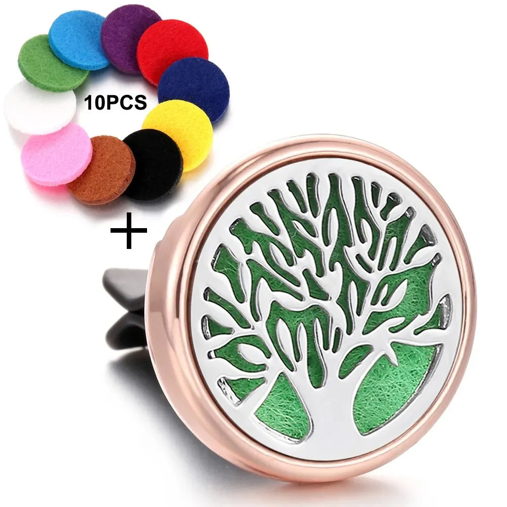Refillable Car Air Freshener Perfume Aroma Diffuser Clip Auto Vent Essential Oil Aromatherapy Locket Interior Accessories