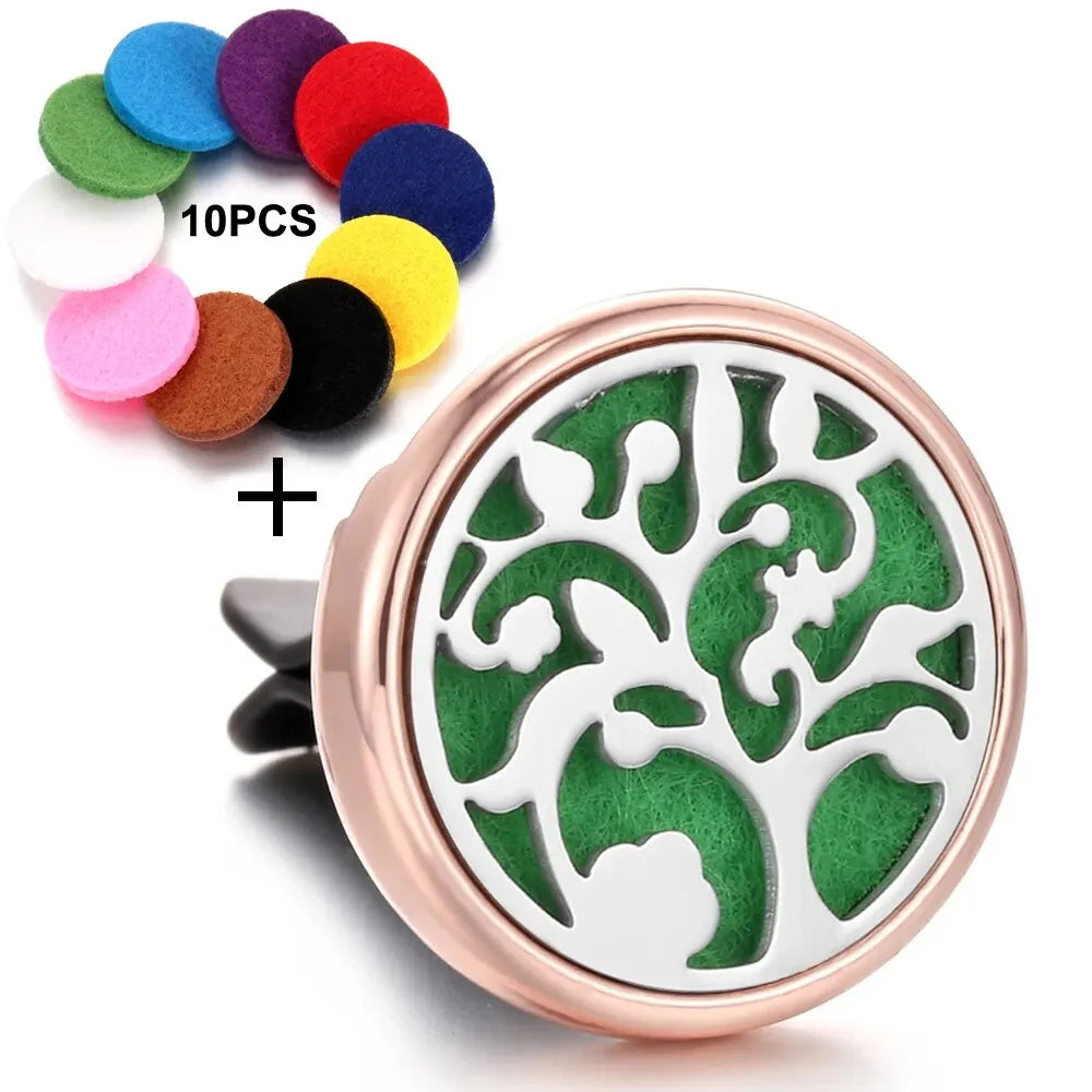 Refillable Car Air Freshener Perfume Aroma Diffuser Clip Auto Vent Essential Oil Aromatherapy Locket Interior Accessories